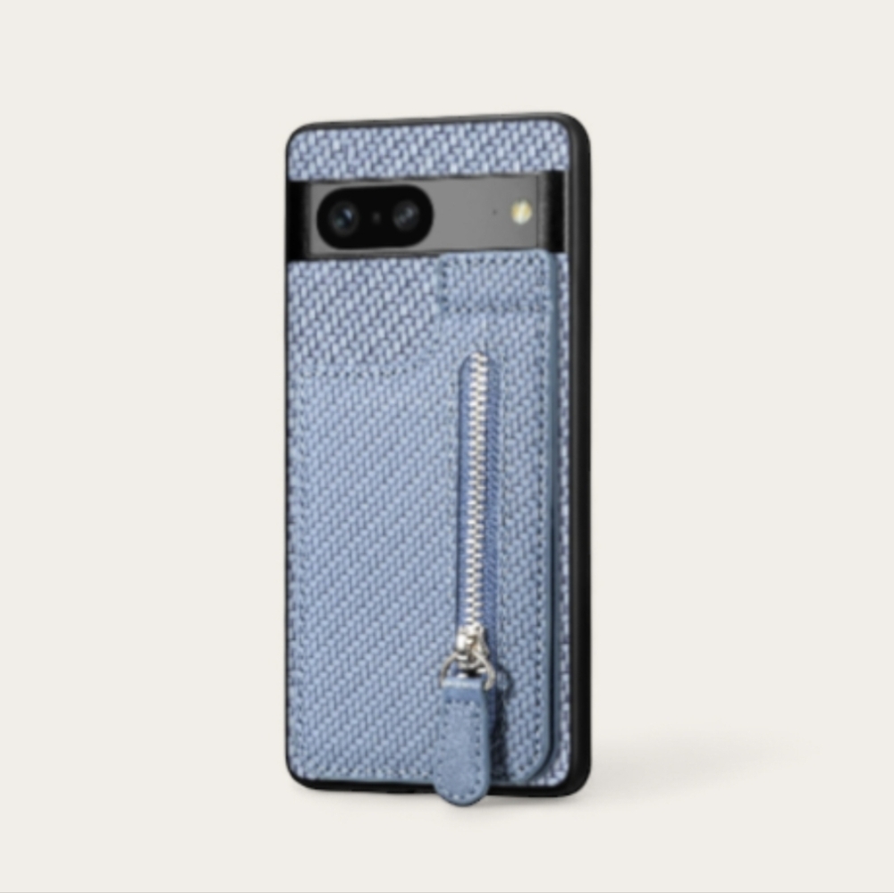 Google Pixel 7A 5GB Blue Phone Case with Card Holder
